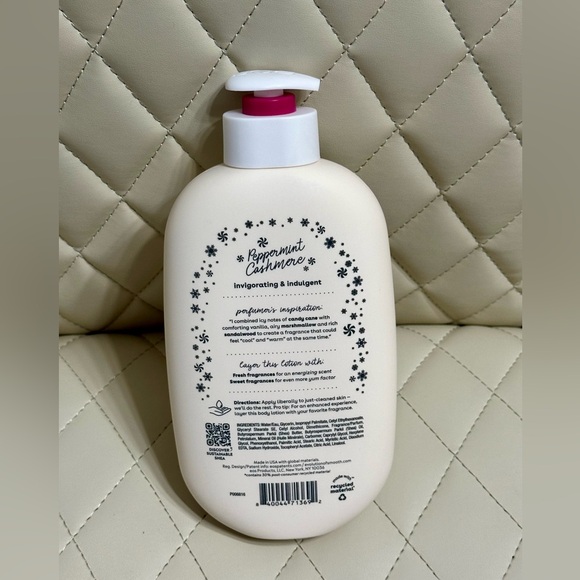 EOS Peppermint Cashmere new holiday lotion 16 oz full size NEW - Picture 2 of 2